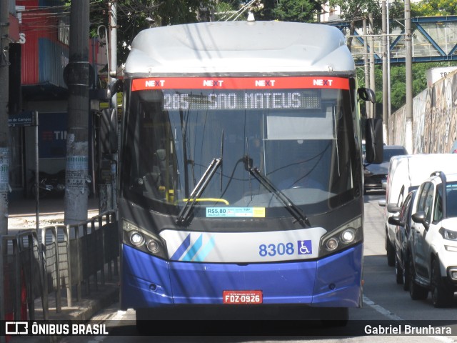 Next Mobilidade - ABC Sistema de Transporte 8308 na cidade de Santo André, São Paulo, Brasil, por Gabriel Brunhara. ID da foto: 11771082.