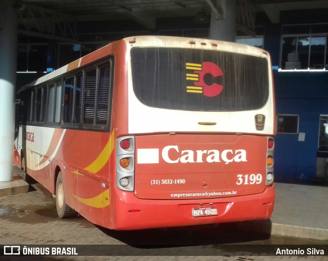 Empresa Caraça Transportes e Turismo 3199 na cidade de Santa Bárbara, Minas Gerais, Brasil, por Antonio Silva. ID da foto: 11770045.