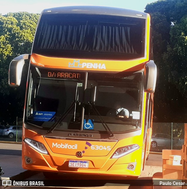 Empresa de Ônibus Nossa Senhora da Penha 63045 na cidade de Araçatuba, São Paulo, Brasil, por Paulo Cesar. Número da foto: #11771456.