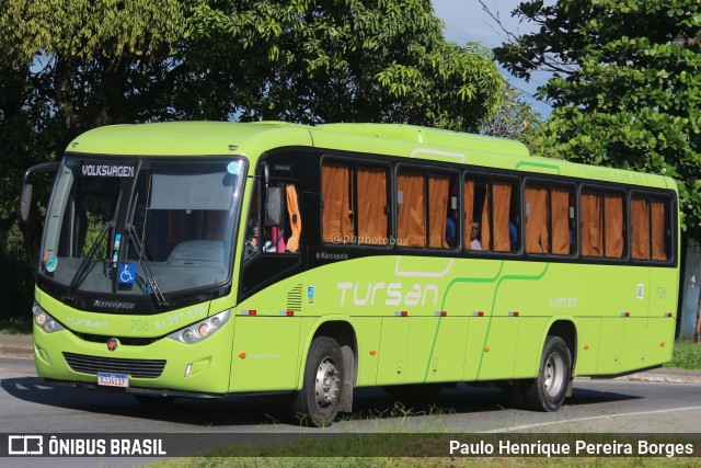 Tursan - Turismo Santo André 706 na cidade de Resende, Rio de Janeiro, Brasil, por Paulo Henrique Pereira Borges. Número da foto: #11769693.