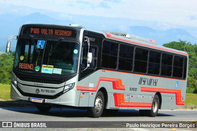 Viação Resendense RJ 192.021 na cidade de Resende, Rio de Janeiro, Brasil, por Paulo Henrique Pereira Borges. Número da foto: #11769712.