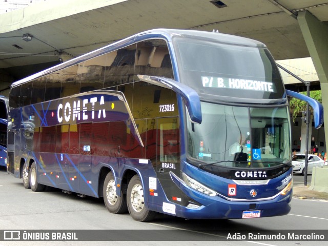 Viação Cometa 723016 na cidade de Belo Horizonte, Minas Gerais, Brasil, por Adão Raimundo Marcelino. ID da foto: 11771443.