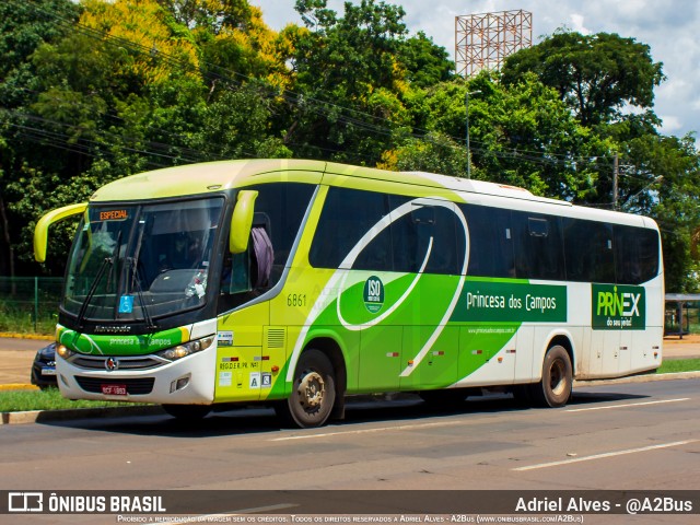 Expresso Princesa dos Campos 6861 na cidade de Campo Grande, Mato Grosso do Sul, Brasil, por Adriel Alves - @A2Bus. Número da foto: #11771693.