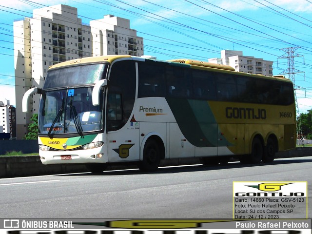 Empresa Gontijo de Transportes 14660 na cidade de São José dos Campos, São Paulo, Brasil, por Paulo Rafael Peixoto. Número da foto: #11771993.