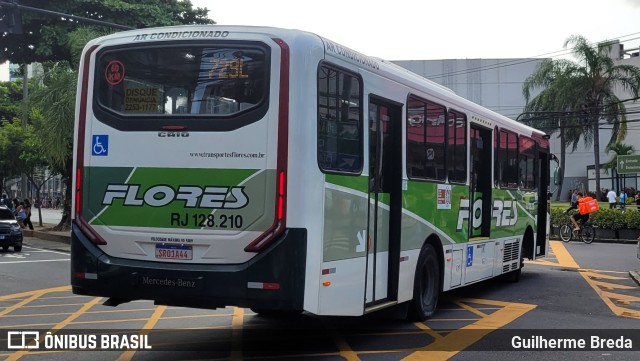 Transportes Flores RJ 128.210 na cidade de Rio de Janeiro, Rio de Janeiro, Brasil, por Guilherme Breda. ID da foto: 11772758.