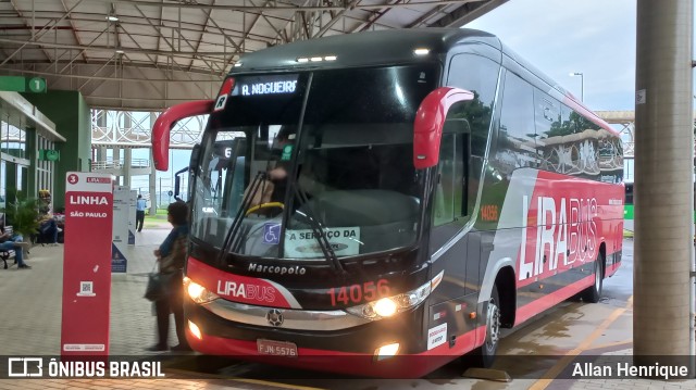 Lirabus 14056 na cidade de Paulínia, São Paulo, Brasil, por Allan Henrique. Número da foto: #11772715.
