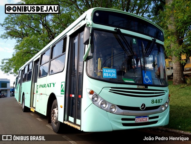 Viação Paraty 8487 na cidade de Jaú, São Paulo, Brasil, por João Pedro Henrique. ID da foto: 11772175.