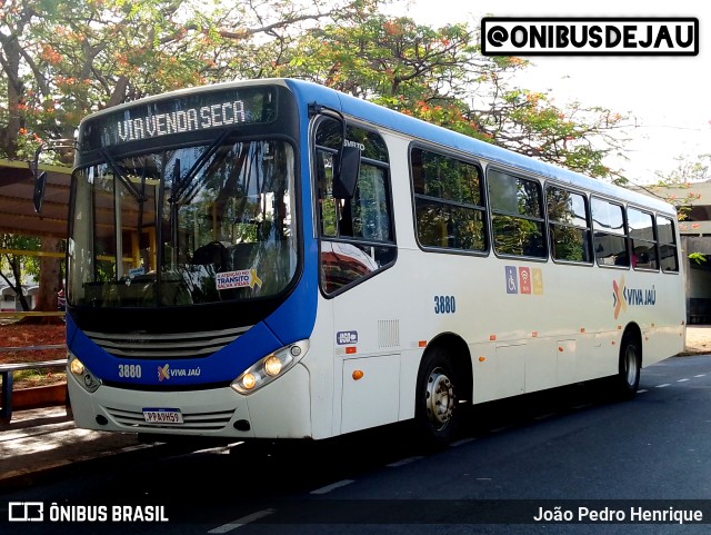 Auto Viação Jauense 3880 na cidade de Jaú, São Paulo, Brasil, por João Pedro Henrique. ID da foto: 11772184.