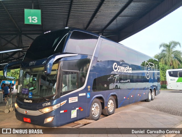 Viação Cometa 17306 na cidade de Santa Maria, Rio Grande do Sul, Brasil, por Daniel  Carvalho Correa. ID da foto: 11771720.