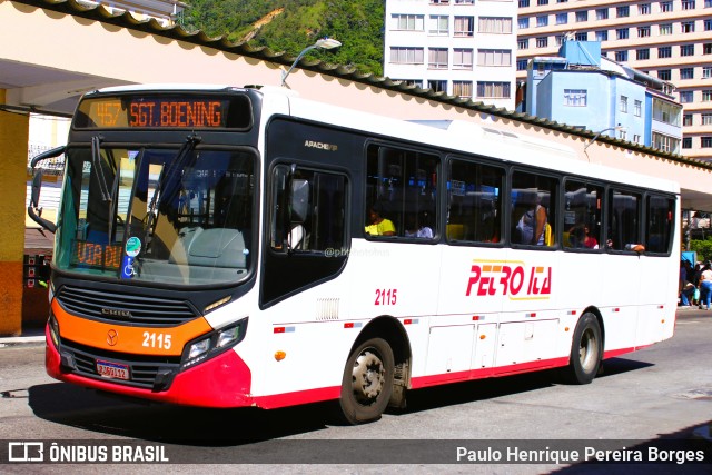 Petro Ita Transportes Coletivos de Passageiros 2115 na cidade de Petrópolis, Rio de Janeiro, Brasil, por Paulo Henrique Pereira Borges. Número da foto: #11776968.