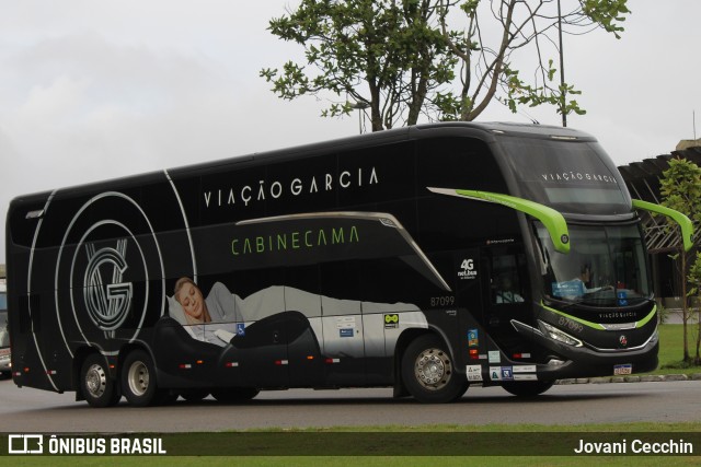 Viação Garcia 87099 na cidade de Florianópolis, Santa Catarina, Brasil, por Jovani Cecchin. Número da foto: #11777581.