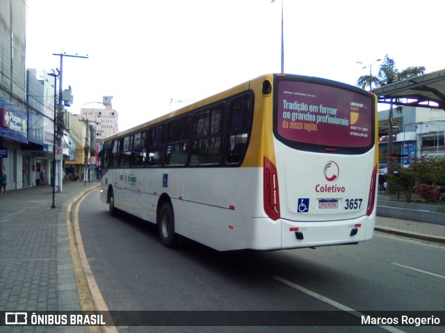 Coletivo Transportes 3657 na cidade de Caruaru, Pernambuco, Brasil, por Marcos Rogerio. ID da foto: 11775362.