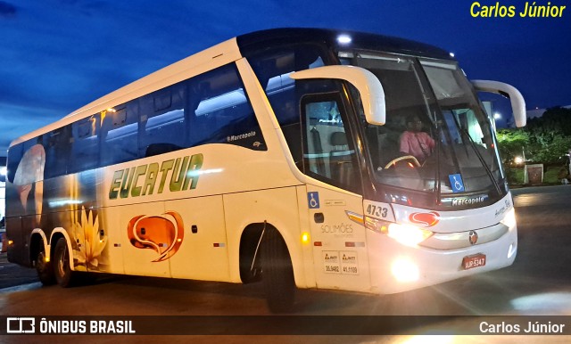 Eucatur - Empresa União Cascavel de Transportes e Turismo 4733 na cidade de Goiânia, Goiás, Brasil, por Carlos Júnior. Número da foto: #11776143.
