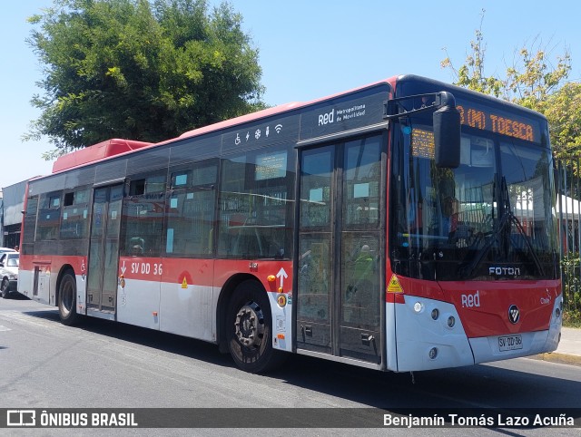 STU Santiago Transporte Urbano SVDD36 na cidade de Santiago, Santiago, Metropolitana de Santiago, Chile, por Benjamín Tomás Lazo Acuña. Número da foto: #11775157.