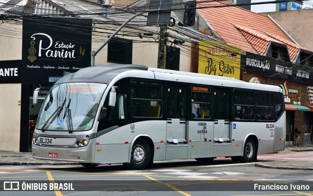 Transporte Coletivo Glória BL334 na cidade de Curitiba, Paraná, Brasil, por Francisco Ivano. ID da foto: 11777431.