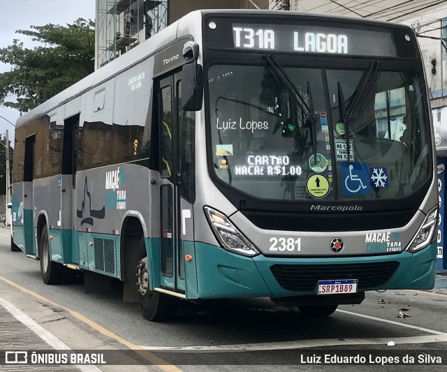 SIT Macaé Transportes 2381 na cidade de Macaé, Rio de Janeiro, Brasil, por Luiz Eduardo Lopes da Silva. ID da foto: 11774881.