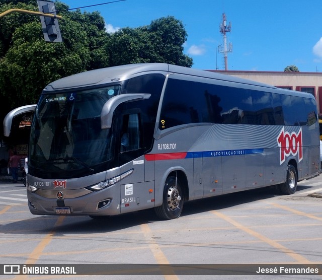 Auto Viação 1001 RJ 108.1101 na cidade de Governador Valadares, Minas Gerais, Brasil, por Jessé Fernandes. ID da foto: 11774843.