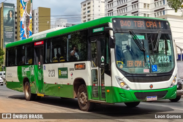 Rápido Cuiabá Transporte Urbano 2123 na cidade de Cuiabá, Mato Grosso, Brasil, por Leon Gomes. Número da foto: #11776772.