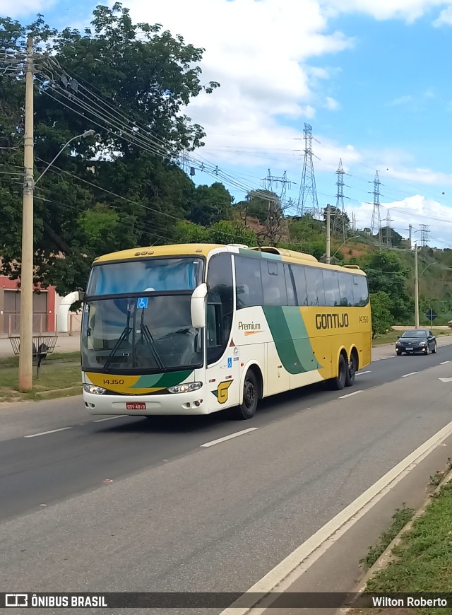 Empresa Gontijo de Transportes 14350 na cidade de Governador Valadares, Minas Gerais, Brasil, por Wilton Roberto. ID da foto: 11779806.