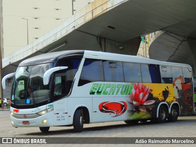 Eucatur - Empresa União Cascavel de Transportes e Turismo 4908 na cidade de Belo Horizonte, Minas Gerais, Brasil, por Adão Raimundo Marcelino. ID da foto: 11777656.