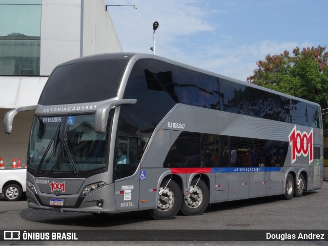 Auto Viação 1001 RJ 108.047 na cidade de Rio de Janeiro, Rio de Janeiro, Brasil, por Douglas Andrez. ID da foto: 11777723.