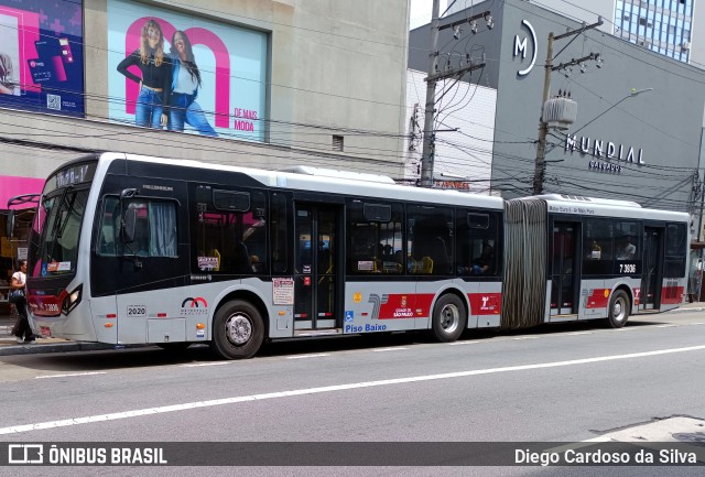 Viação Metrópole Paulista - Zona Sul 7 3936 na cidade de São Paulo, São Paulo, Brasil, por Diego Cardoso da Silva. Número da foto: #11778162.