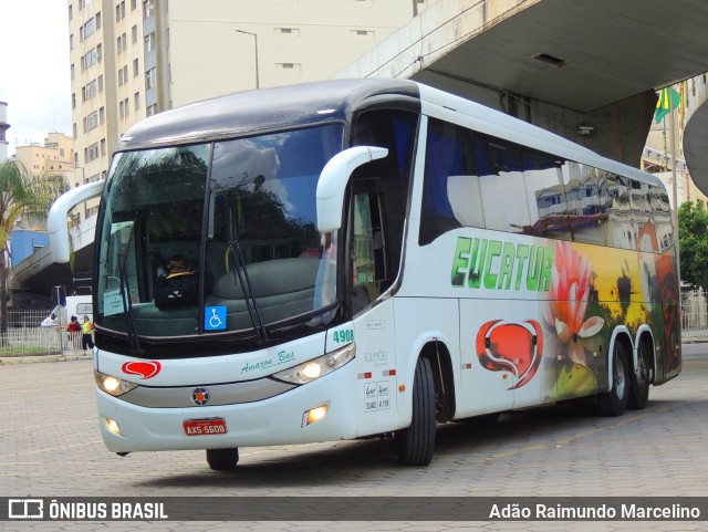 Eucatur - Empresa União Cascavel de Transportes e Turismo 4908 na cidade de Belo Horizonte, Minas Gerais, Brasil, por Adão Raimundo Marcelino. ID da foto: 11777660.