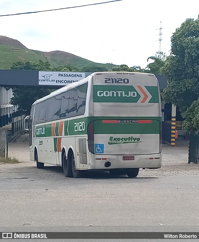 Empresa Gontijo de Transportes 21120 na cidade de Governador Valadares, Minas Gerais, Brasil, por Wilton Roberto. ID da foto: 11779825.