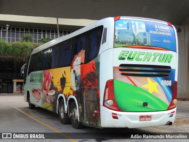 Eucatur - Empresa União Cascavel de Transportes e Turismo 4908 na cidade de Belo Horizonte, Minas Gerais, Brasil, por Adão Raimundo Marcelino. ID da foto: 11777654.