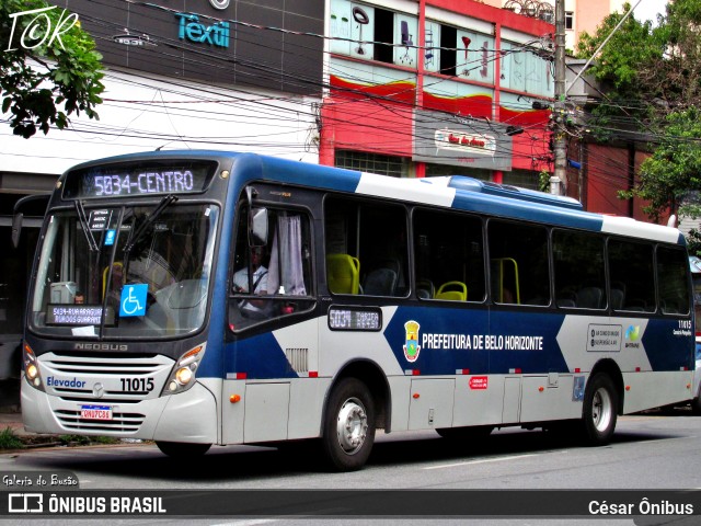 Pampulha Transportes > Plena Transportes 11015 na cidade de Belo Horizonte, Minas Gerais, Brasil, por César Ônibus. ID da foto: 11778517.