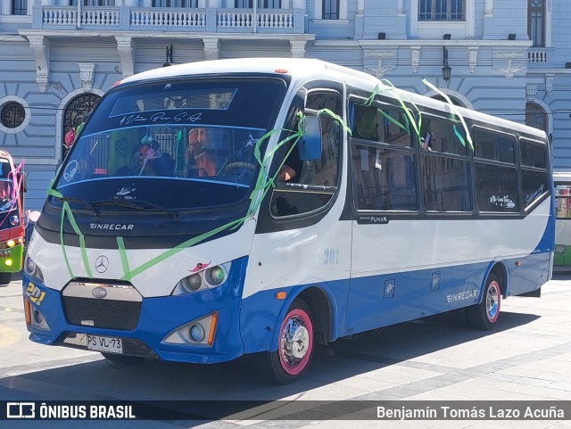 Viña Bus 201 na cidade de Valparaíso, Valparaíso, Valparaíso, Chile, por Benjamín Tomás Lazo Acuña. ID da foto: 11781246.