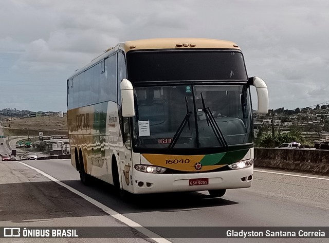 Empresa Gontijo de Transportes 16040 na cidade de Nossa Senhora do Socorro, Sergipe, Brasil, por Gladyston Santana Correia. Número da foto: #11780716.
