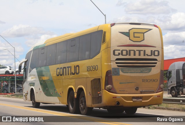 Empresa Gontijo de Transportes 18090 na cidade de Vitória da Conquista, Bahia, Brasil, por Rava Ogawa. ID da foto: 11784715.