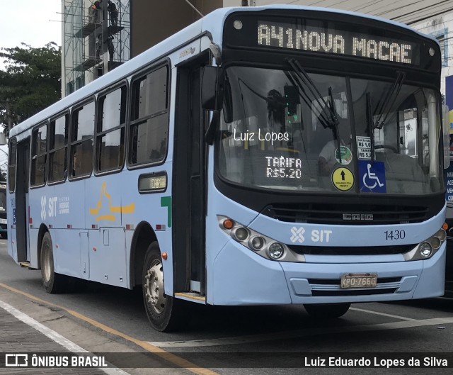 SIT Macaé Transportes 1430 na cidade de Macaé, Rio de Janeiro, Brasil, por Luiz Eduardo Lopes da Silva. Número da foto: #11784851.