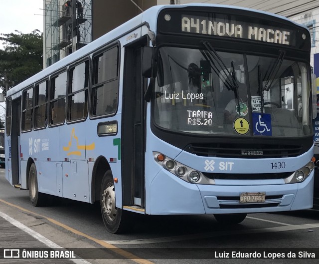 SIT Macaé Transportes 1430 na cidade de Macaé, Rio de Janeiro, Brasil, por Luiz Eduardo Lopes da Silva. ID da foto: 11784851.