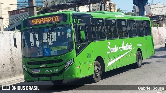 Transportes Santo Antônio RJ 161.042 na cidade de Duque de Caxias, Rio de Janeiro, Brasil, por Gabriel Sousa. ID da foto: 11784317.