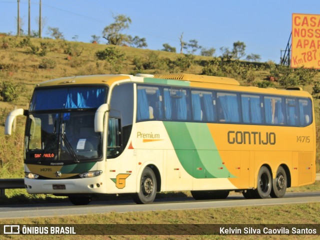 Empresa Gontijo de Transportes 14715 na cidade de Três Corações, Minas Gerais, Brasil, por Kelvin Silva Caovila Santos. ID da foto: 11784501.