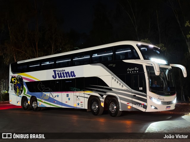 Viação Juína 2042 na cidade de Cuiabá, Mato Grosso, Brasil, por João Victor. ID da foto: 11784939.