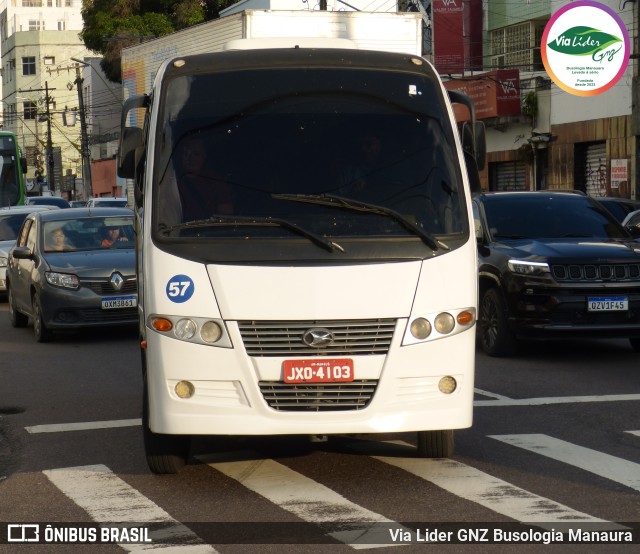 Viação Leão 57 na cidade de Manaus, Amazonas, Brasil, por Via Lider GNZ Busologia Manaura. ID da foto: 11784743.