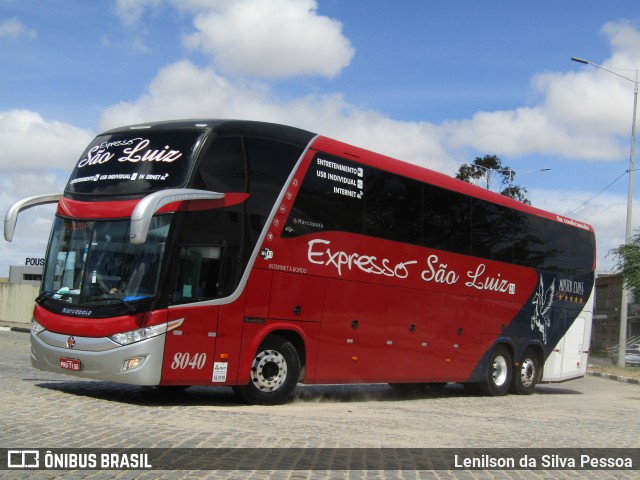 Expresso São Luiz 8040 na cidade de Caruaru, Pernambuco, Brasil, por Lenilson da Silva Pessoa. Número da foto: #11788483.