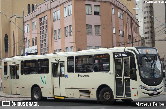 Viação Piraquara 29027 na cidade de Curitiba, Paraná, Brasil, por Matheus Felipe. ID da foto: 11786695.