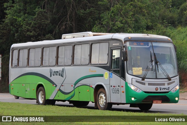 Turin Transportes 1395 na cidade de Conselheiro Lafaiete, Minas Gerais, Brasil, por Lucas Oliveira. ID da foto: 11788139.