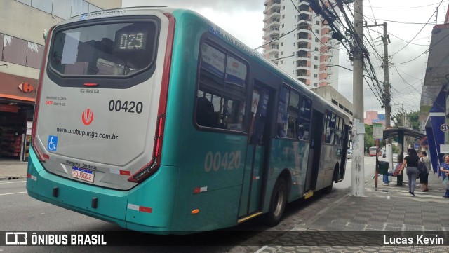 Auto Viação Urubupungá 00420 na cidade de Osasco, São Paulo, Brasil, por Lucas Kevin. ID da foto: 11785667.