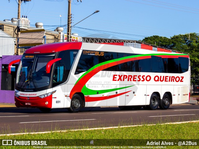 Expresso Queiroz 651 na cidade de Campo Grande, Mato Grosso do Sul, Brasil, por Adriel Alves - @A2Bus. Número da foto: #11785410.