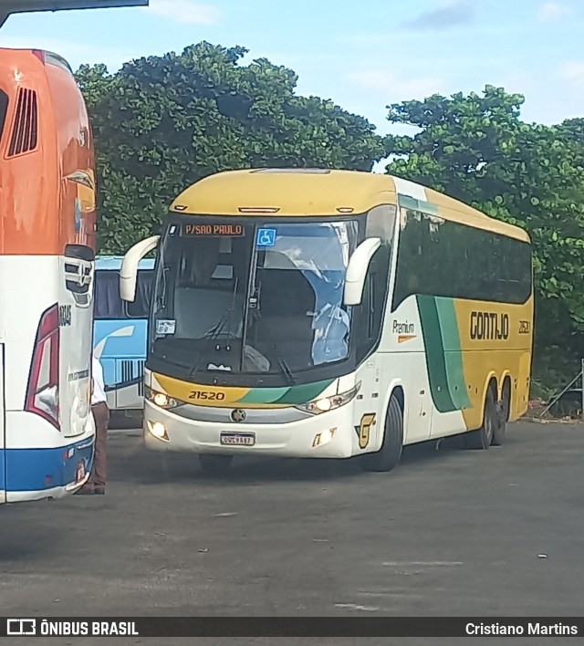 Empresa Gontijo de Transportes 21520 na cidade de Montes Claros, Minas Gerais, Brasil, por Cristiano Martins. ID da foto: 11787267.