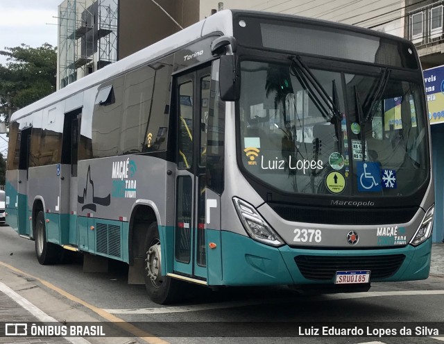 SIT Macaé Transportes 2378 na cidade de Macaé, Rio de Janeiro, Brasil, por Luiz Eduardo Lopes da Silva. ID da foto: 11788085.