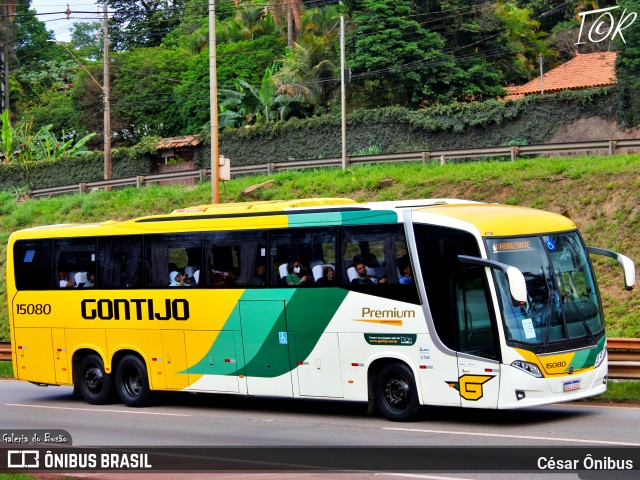 Empresa Gontijo de Transportes 15080 na cidade de Betim, Minas Gerais, Brasil, por César Ônibus. ID da foto: 11788436.