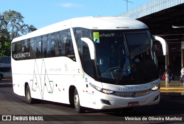 Viação Motta 21762 na cidade de Presidente Prudente, São Paulo, Brasil, por Vinicius de Oliveira Munhoz. ID da foto: 11785519.