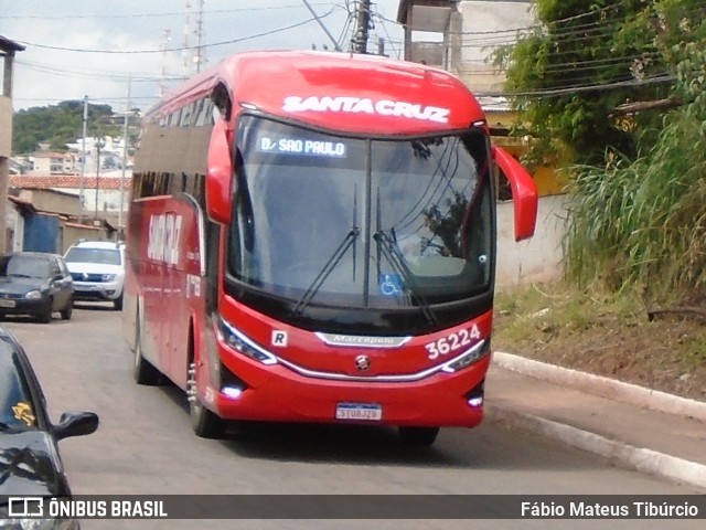 Viação Santa Cruz 36224 na cidade de Três Corações, Minas Gerais, Brasil, por Fábio Mateus Tibúrcio. ID da foto: 11787077.