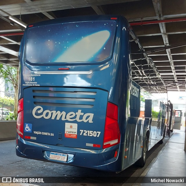 Viação Cometa 721507 na cidade de São Paulo, São Paulo, Brasil, por Michel Nowacki. Número da foto: #11787114.